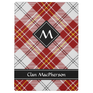 Clan MacPherson Red Dress Tartan Klembord