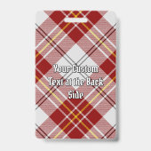 Clan MacPherson Rode jurk Tartan Badge (Achterkant)