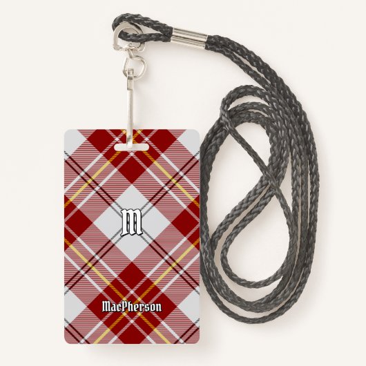 Clan MacPherson Rode jurk Tartan Badge (Voorkant met draagriem)