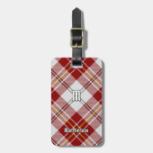 Clan MacPherson Rode Jurk Tartan Bagagelabel (Voorkant verticaal)