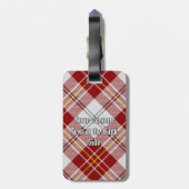 Clan MacPherson Rode Jurk Tartan Bagagelabel (Achterkant verticaal)