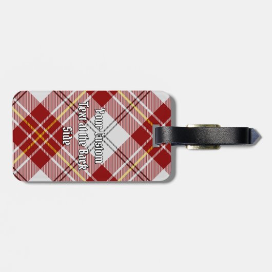 Clan MacPherson Rode Jurk Tartan Bagagelabel (Achterkant horizontaal)
