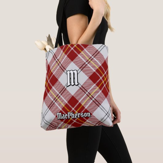 Clan MacPherson Rode Jurk Tartan Canvas tas (Dichtbij)