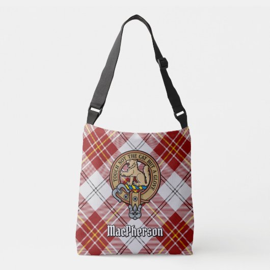 Clan MacPherson Rode Jurk Tartan Crossbody Tas (Voorkant)