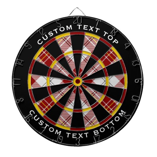 Clan MacPherson Rode Jurk Tartan Dart Board Dartbord (Voorkant)