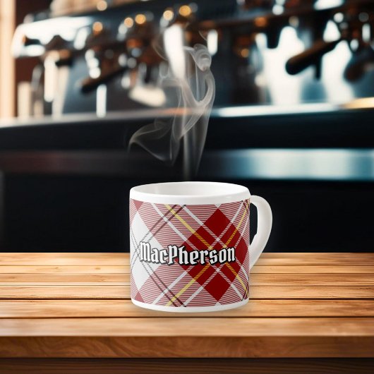 Clan MacPherson Rode Jurk Tartan Espresso Cup Kop
