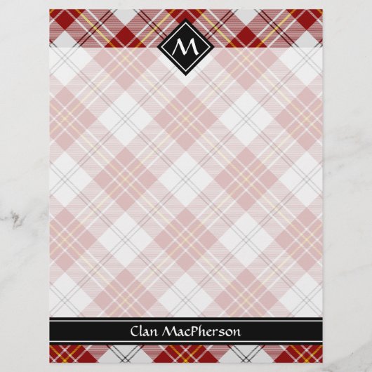 Clan MacPherson Rode Jurk Tartan Flyer (Achterkant)