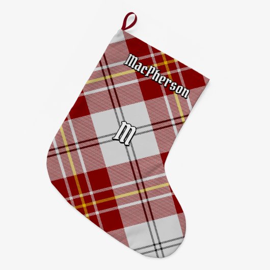 Clan MacPherson Rode Jurk Tartan Grote Kerstsok (Voorkant (Hangend))