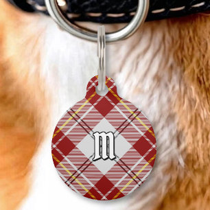 Clan MacPherson Rode Jurk Tartan Identificatie Tag Huisdierpenning