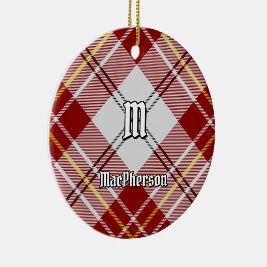 Clan MacPherson Rode Jurk Tartan Keramisch Ornamen Keramisch Ornament (Rechts)
