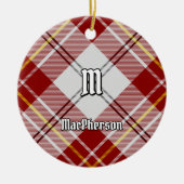 Clan MacPherson Rode Jurk Tartan Keramisch Ornamen Keramisch Ornament (Voorkant)