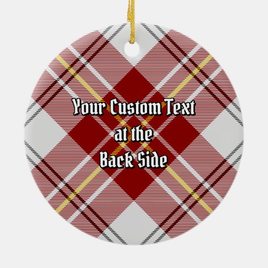 Clan MacPherson Rode Jurk Tartan Keramisch Ornamen Keramisch Ornament (Achterkant)