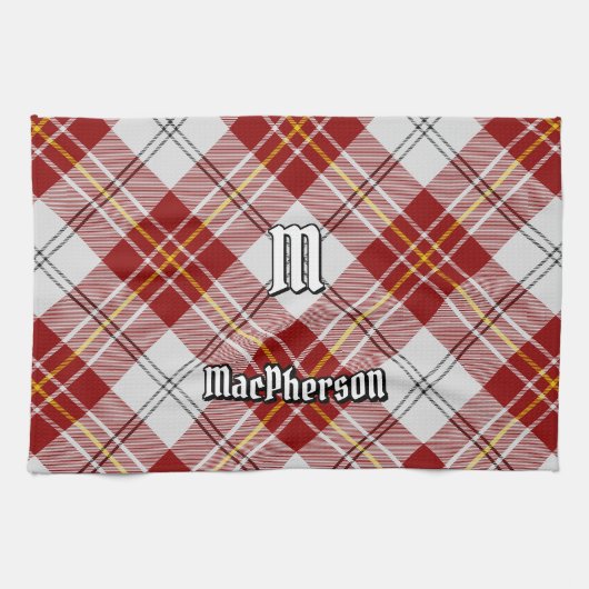 Clan MacPherson Rode Jurk Tartan Keukenhanddoek (Horizontaal)