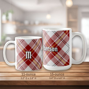 Clan MacPherson Rode Jurk Tartan Koffie Mok