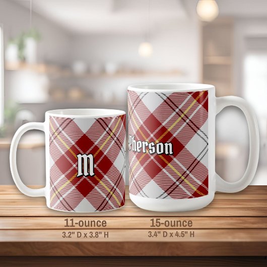 Clan MacPherson Rode Jurk Tartan Koffie Mok