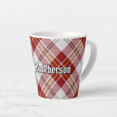 Clan MacPherson Rode Jurk Tartan Latte Mok (Rechterhoek)