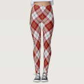 Clan MacPherson Rode Jurk Tartan Leggings (Voorkant)