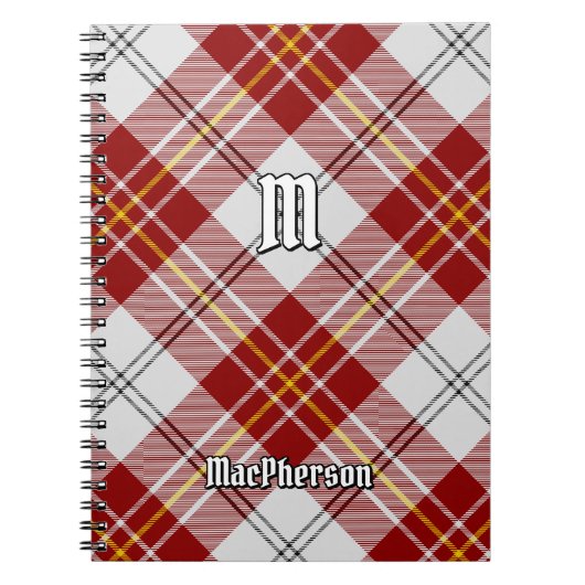 Clan MacPherson Rode Jurk Tartan Notitieboek (Voorkant)