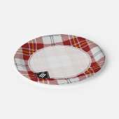 Clan MacPherson Rode Jurk Tartan Papier Borden Papieren Bordje (Gekanteld)