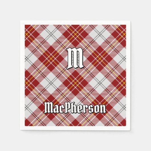 Clan MacPherson Rode Jurk Tartan Servetten (Voorkant)