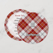 Clan MacPherson Rode jurk Tartan uitnodiging (Voorkant / Achterkant)