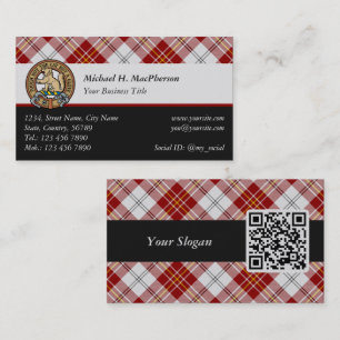 Clan MacPherson Rode Jurk Tartan Visitekaartje