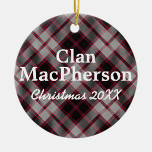 Clan MacPherson Scottish Tartan Keramisch Ornament