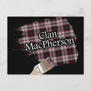 Clan MacPherson Scottish Tartan Paint Brush Briefkaart