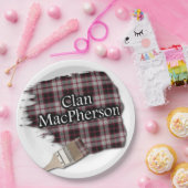 Clan MacPherson Scottish Tartan Paint Brush Papieren Bordje (Feest)