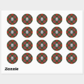 Clan MacPherson Tartan Classic Ronde Sticker (Vel)