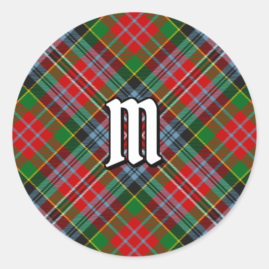Clan MacPherson Tartan Classic Ronde Sticker (Voorkant)