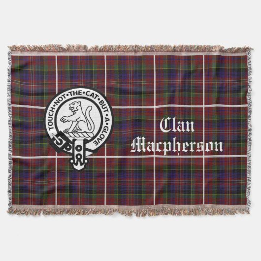 Clan Macpherson Tartan & Crest Deken (Voorkant)