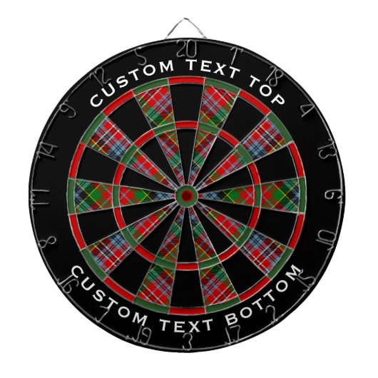 Clan MacPherson Tartan Dart Board Dartbord (Voorkant)