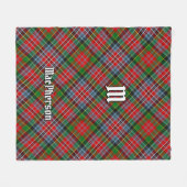Clan MacPherson Tartan Fleece Deken (Voorkant (Horizontaal))