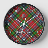 Clan MacPherson Tartan grote klok (Voorkant)