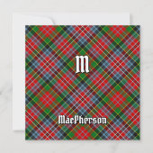 Clan MacPherson Tartan Kaart (Voorkant)