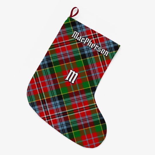 Clan MacPherson Tartan Kerstkous Grote Kerstsok (Voorkant (Hangend))