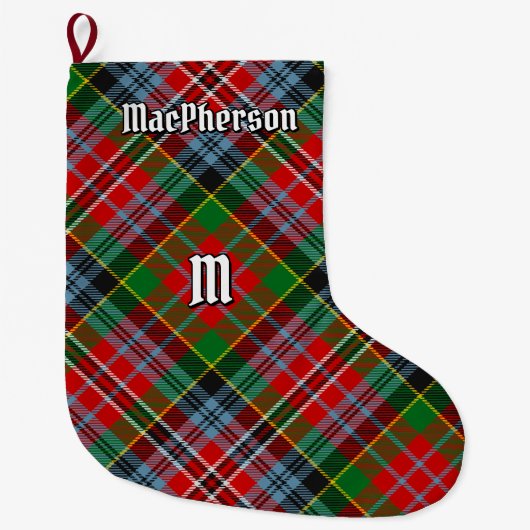 Clan MacPherson Tartan Kerstkous Grote Kerstsok (Voorkant)