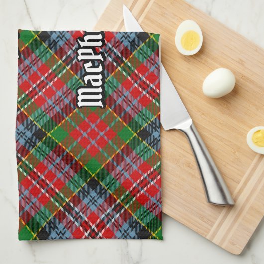 Clan MacPherson Tartan keukenhanddoek (Quarter Fold)