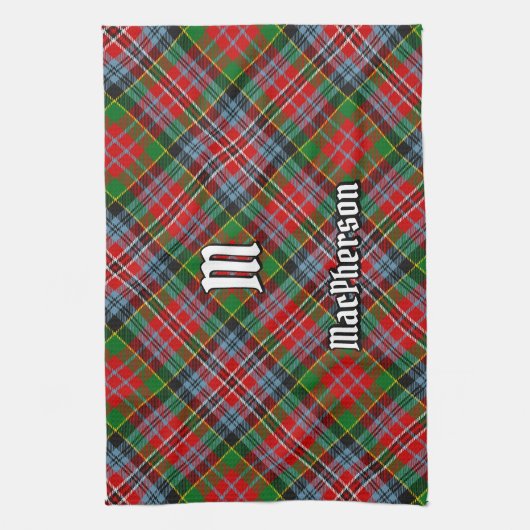 Clan MacPherson Tartan keukenhanddoek (Verticaal)