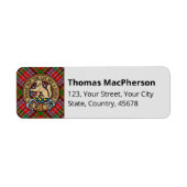Clan MacPherson Tartan Label (Voorkant)