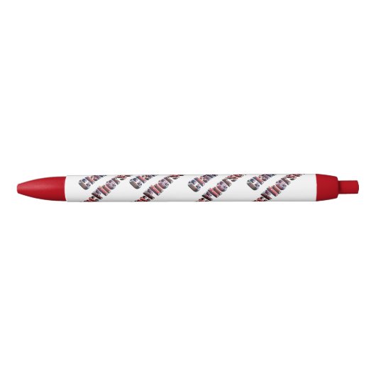 Clan MacPherson Tartan Logo, Blauwe Inkt Pen (Voorkant)