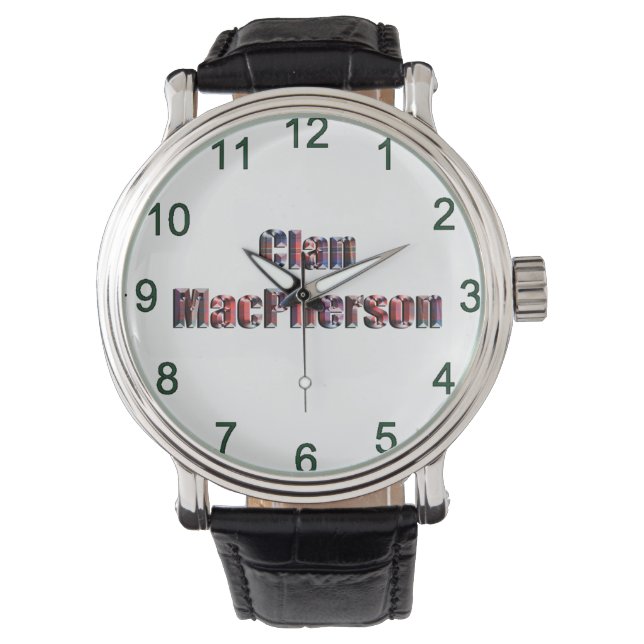 Clan MacPherson Tartan Logo, Horloge (Voorkant)