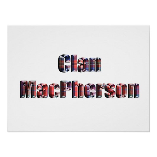 Clan MacPherson Tartan Logo, Perfect Poster (Voorkant)