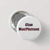Clan MacPherson Tartan Logo, Ronde Button 3,2 Cm (Voorkant /achterkant)