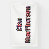 Clan MacPherson Tartan Logo, Spandoek (Verticaal)