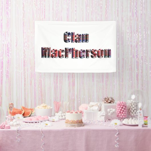 Clan MacPherson Tartan Logo, Spandoek (Feest)