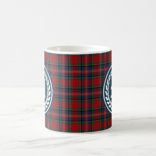 Clan MacPherson Tartan Monogram Koffiemok (Center)