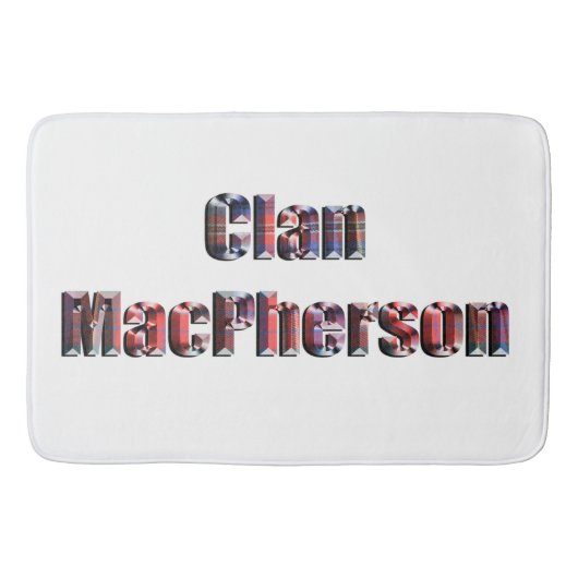 Clan Macpherson Tartan naam, Memory Foam badmat (Voorkant)