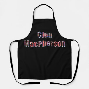 Clan Macpherson Tartan Naam, volledig bedrukt scho Schort